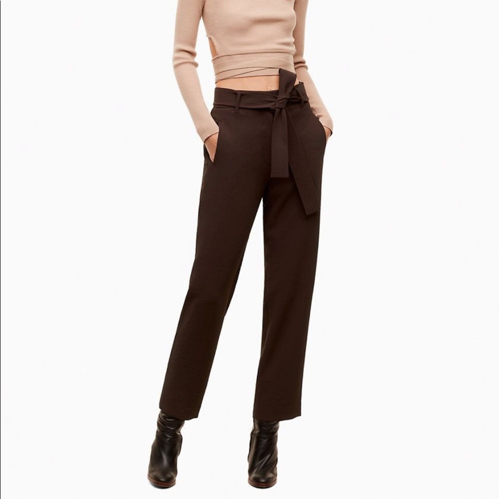 Aritzia Jallade crepe pant modern brown Sz10